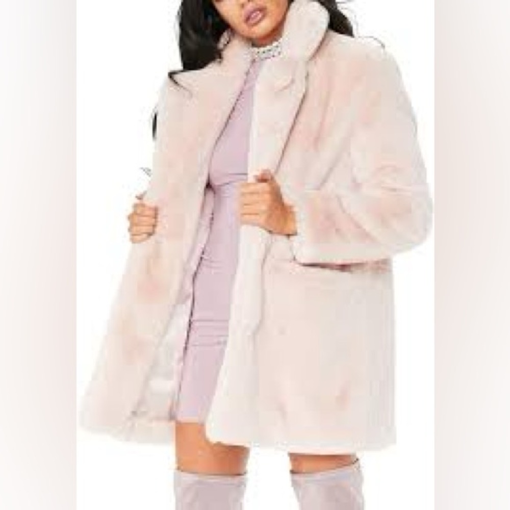 Large Pink Fur Coat
